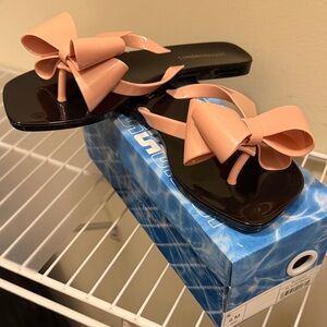 Jeffrey Campbell Pink Bow Jelly Sandals
